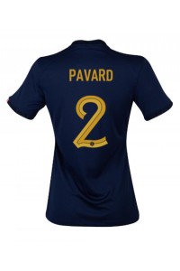 Ranska Benjamin Pavard #2 Jalkapallovaatteet Naisten Kotipaita MM-kisat 2022 Lyhythihainen